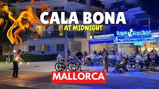 Cala Bona Mallorca ON FIRE at Midnight 