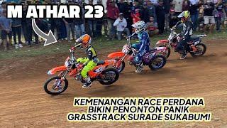 Kemenangan Race Perdana M Athar 23 Langsung Menggila Bikin Penonton Panik Grasstrack Sukabumi