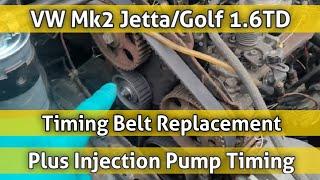 How to VW Mk2 JettaGolf 1.6TD Timing Belt + Injection Pump Timing