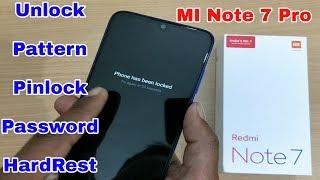 Redmi Note 7 Unlock Pattern & Pinlock  Hardreset Redmi Note 7 Pro  Unlock Password Redmi Note 7