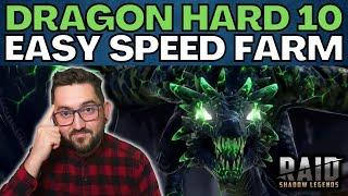  EASY SPEED FARM Dragon Stage 10 Hard   F2P Friendly Team?   RAID SHADOW LEGENDS