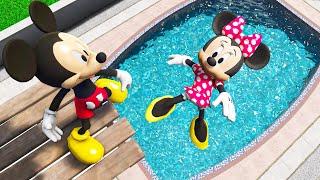 GTA 5 Mickey Mouse vs Minnie Mouse Water Ragdolls & Fails Ep.6 Euphoria Physics