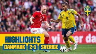 Highlights Danmark – Sverige 2-1  Förlust i nordiska derbyt
