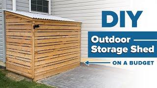 DIY Outdoor Storage Shed  On a Budget