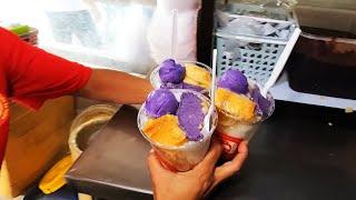 Filipino Street Food  Halo Halo  Saging Con Yelo  Mais Con Yelo  Shaved Ice Dessert