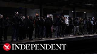 London Stratford station packed with passengers amid Tube strike