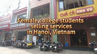 Hanoi Vietnam female college students sell services