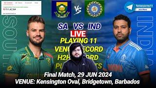 LIVE SA vs IND Prediction  SA vs IND  South Africa vs India Final T20 World Cup