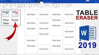 How to Erase Line in Table in MS Word 2019 and Upper Version
