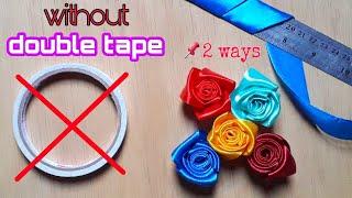 Amazing ribbon flower trick easy rose making with scale  ribbon rose flower craft ideas new ways