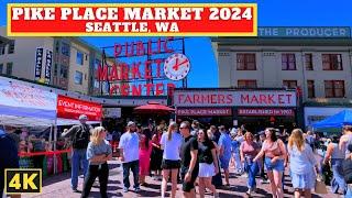 Seattle Washington PIKE PLACE MARKET  4K Walking Tour 2024 