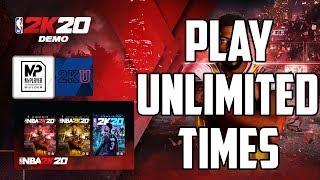 HOW TO PLAY NBA 2K20 DEMO UNLIMITED TIMES PS4 