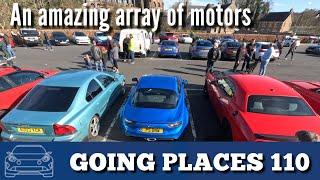 Cars and coffee Jedburgh Abbey Scotland with Borders Drivers Club