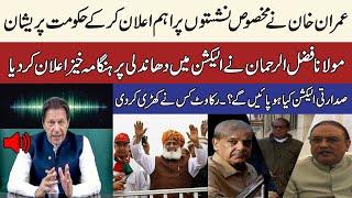 #govt Worried About Imran Khan Important Announcement Regarding Seats - Maulana Fazlur Rehman Action