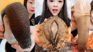Chinese Girl Eat Geoducks Delicious Seafood #011  Seafood Mukbang Eating Show