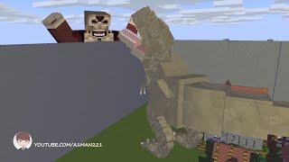 When Titan Meets Dinosaur Minecraft Animation