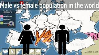 Male vs Female population in the world