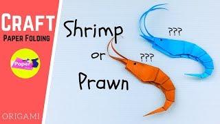 Origami Shrimp - Origami Prawn  How to Make a Paper Shrimp - Craft Paper Folding วิธีพับกุ้ง