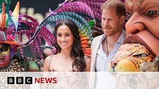 Prince Harry and Meghan arrive in Colombia  BBC News