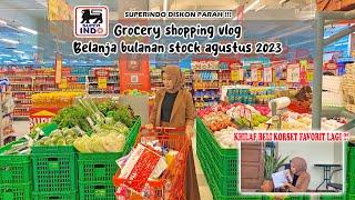 SUPERINDO DISKON PARAH  BELANJA BULANAN STOCK AGUSTUS 2023  MELIPIR BELI KORSET FAVORIT 