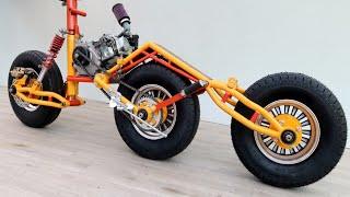 Homemade Crazy Motorbike 200cc Use 3 Car Wheels - Part 1