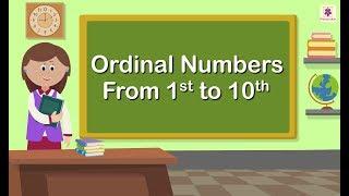 Ordinal Numbers  Mathematics Grade 1  Periwinkle