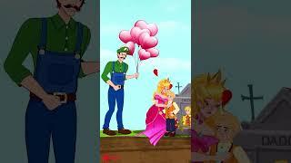 Who Will Be A Good Father  Love Story Mario vs Peach  #Shorts #FairyTalesShorts #fairytales