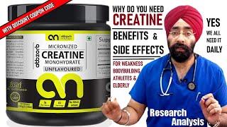 Why Everyone Needs Creatine - Benefits & Side Effects  Dr.Education  Sponsor - Abbzorb Nutrition