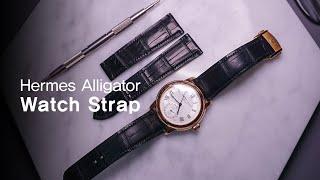 Making perfect Watch strap with Hermes Alligator leather. 에르메스식 시계스트랩 만들기TCIM엘리게이터