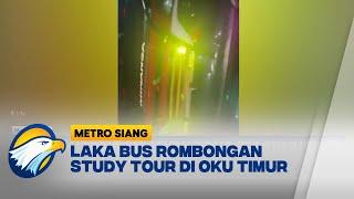 Lagi Bus Rombongan Study Tour di Oku Timur Terguling