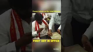 Office FIRST Day Pawan Kalyan  Dy. chief Minister. #pawankalyans #vakeelsaab #janasena #motivation