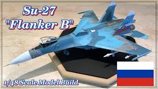 Building the Hobby Boss 148th Scale Su-27 Flanker B with three color Camouflage