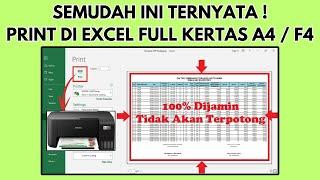 Cara Print Tabel Excel Full Kertas A4  F4 Tanpa Terpotong - Jaminan 100 % Rapi