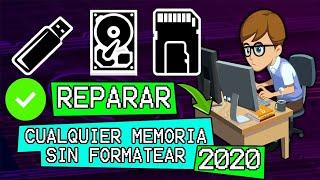 Cómo REPARAR CUALQUIER MEMORIA DAÑADA sin FORMATEAR Disco duro USB Tarjeta SD 2020 