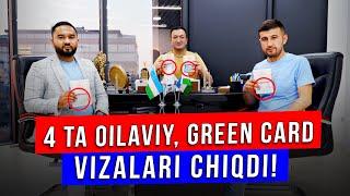 AQSHGA OILAVIY 4 TA GREEN CARD VIZALARI CHIQDI