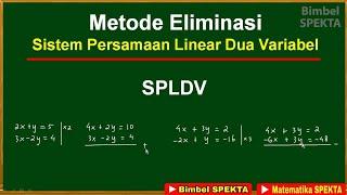 METODE ELIMINASI  Sistem Persamaan Linear DUA Variabel SPLDV