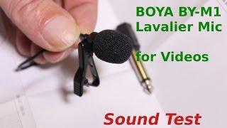 Sound test BOYA BY-M1 Lavalier microphone ordered from Banggood