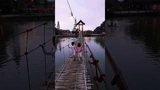 Deg deg seeer naik jembatan bambu gantung  #videoanak #fyp #viral #shorts