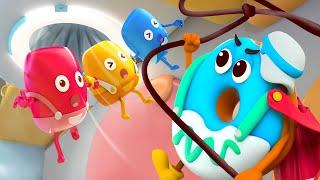 Super Donut Rescue Team  Yummy Foods Animation  Kids Cartoon  Nursery Rhymes  BabyBus