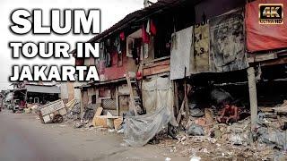 SLUM TOUR in JAKARTA UTARA - Walking Tour 4K