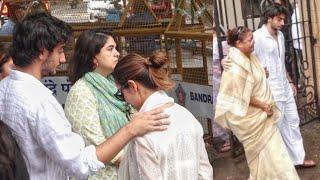 Arhaan Khan Consoles Mom Malaika Arora Grandmom Joyce As They Break Down at Anil Mehtas Funeral