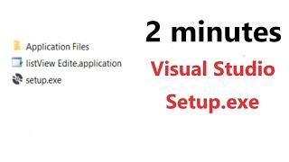 Publishing Windows FormC#  Application On Desktop With Setup.exe  Visual Studio 2 MINUTES EASY