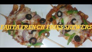 Fajita French Fries Skewers  loaded fajita fries cheese skewers By @foodworld5059