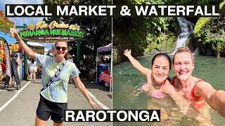 Rarotonga Cook Islands Local Market and stunning Waterfall