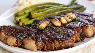 Garlic Butter Steak Easy Steak Recipe  Fathers Day Dinner Idea