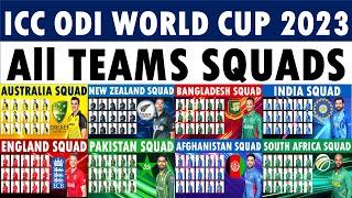 ICC ODI World Cup 2023 All teams Squads  All teams squads for ICC ODI World Cup 2023