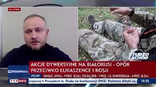 Alaksandr Azarau szef BYPOL w TVP Info Alaksandr Łukaszenka to pachołek Władimira Putina