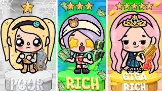 Poor and Rich and Giga Rich In School  Toca Life Story Toca Boca