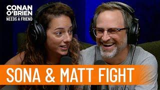 Sona & Matt Fight About Their Unibrows  Conan OBrien Needs A Friend