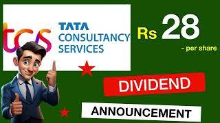 TCS Share Dividend 2024  TCS Share Latest News  TCS Dividend Record Date